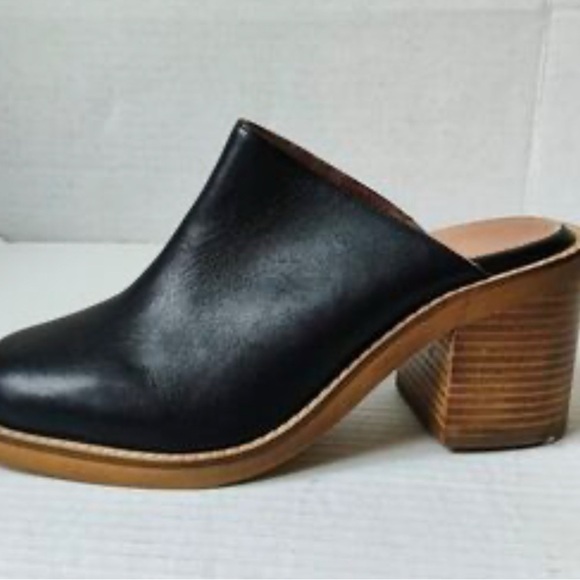 Anthropologie Seychelles Womens Spur of the Moment Mules Black Leather Sz 8 - Picture 2 of 5